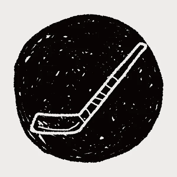 Hockeyschläger-Doodle — Stockvektor