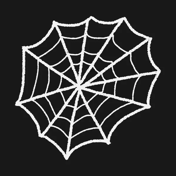 Spider web doodle — Stockvector