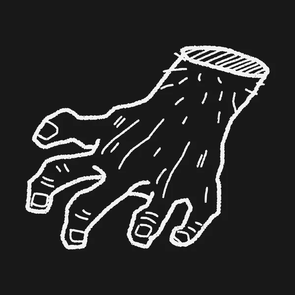 Zombie ruku čmáranice — Stockový vektor