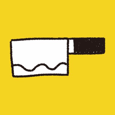 mutfak bıçak doodle çizim