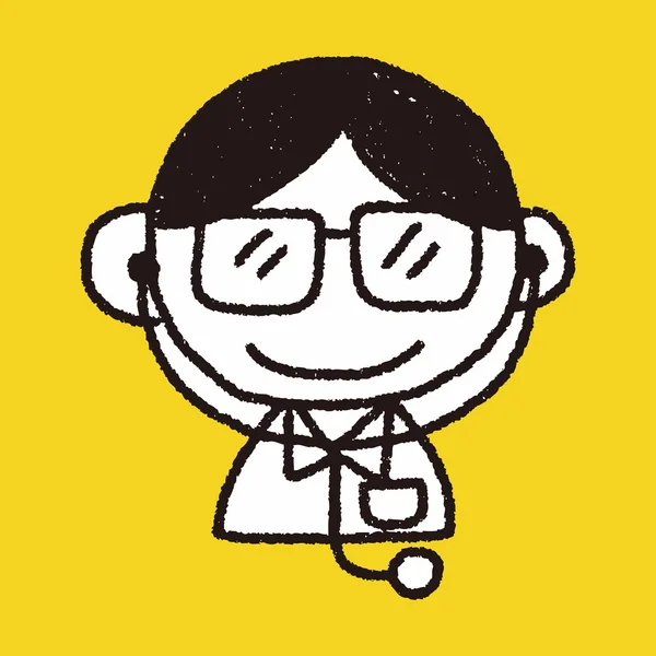 Doctor Doodle. — Archivo Imágenes Vectoriales