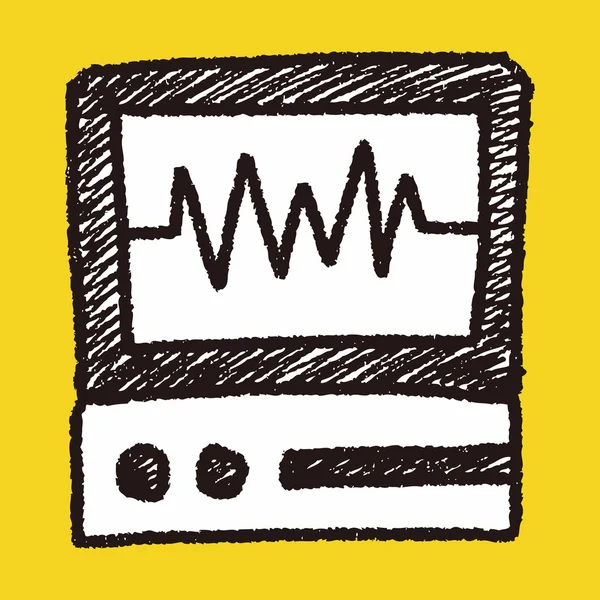 Doodle ecg — Stockvector