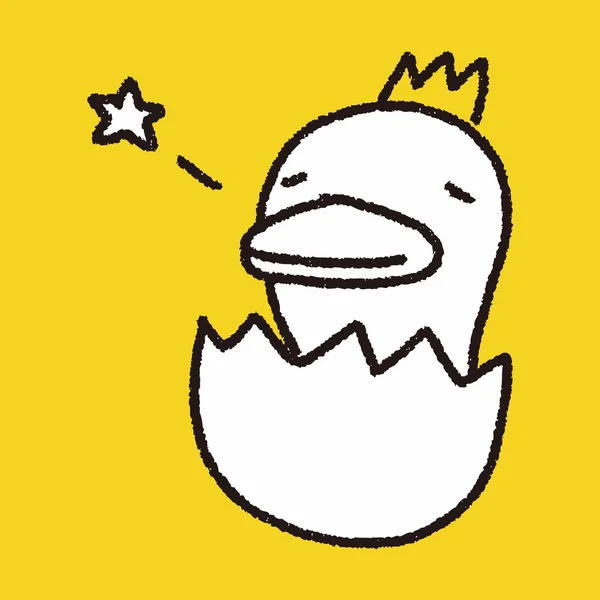 Canard doodle — Image vectorielle