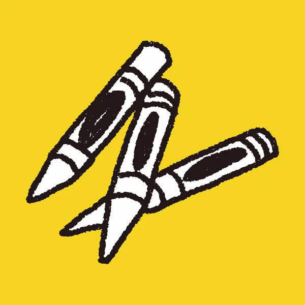 Doodle crayon — Stockvector