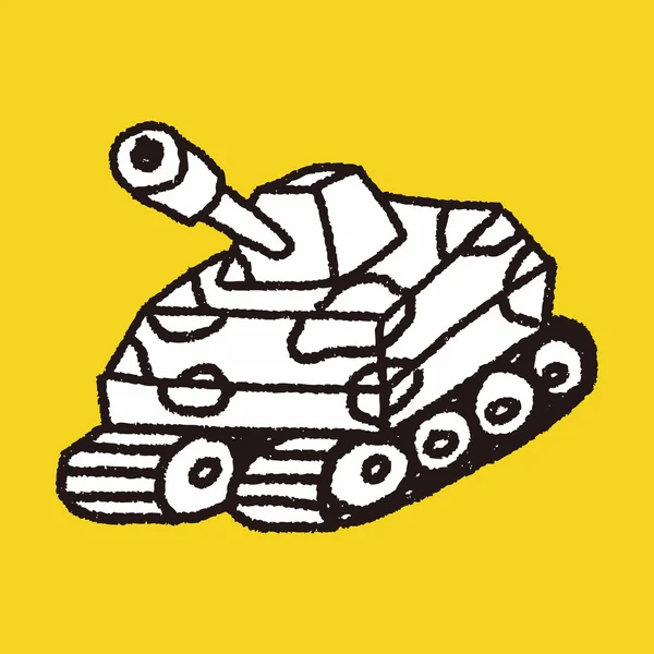 Doodle Tank — Stok Vektör