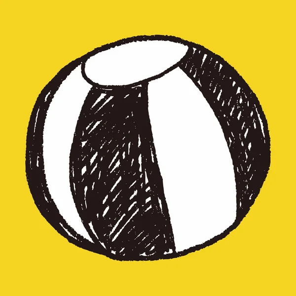 Balle de plage Doodle — Image vectorielle