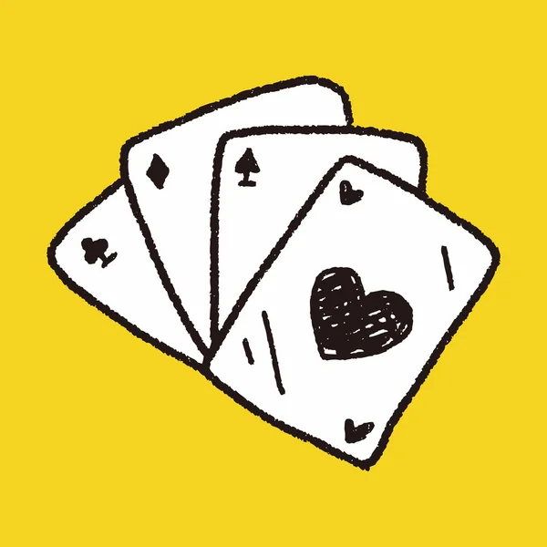 Doodle poker — Stockový vektor