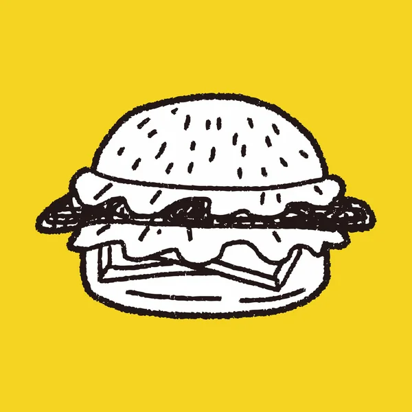 Doodle hamburgera — Wektor stockowy