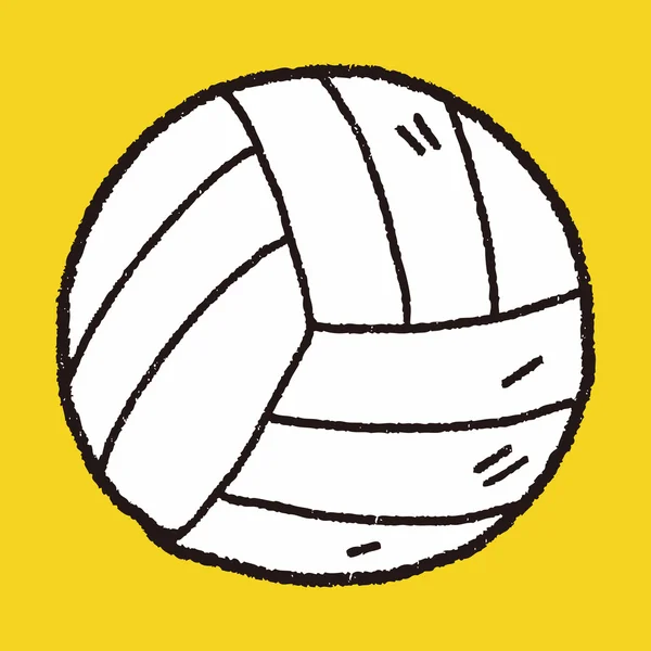 Pallavolo Doodle — Vettoriale Stock