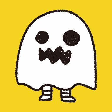 hayalet doodle çizim