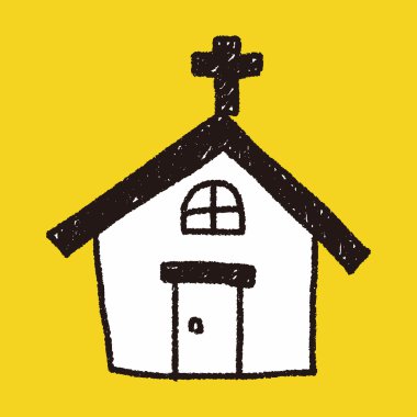Chruch doodle çizim