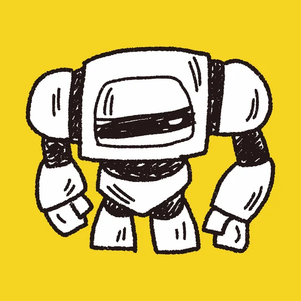 Doodle robot — Stockvector