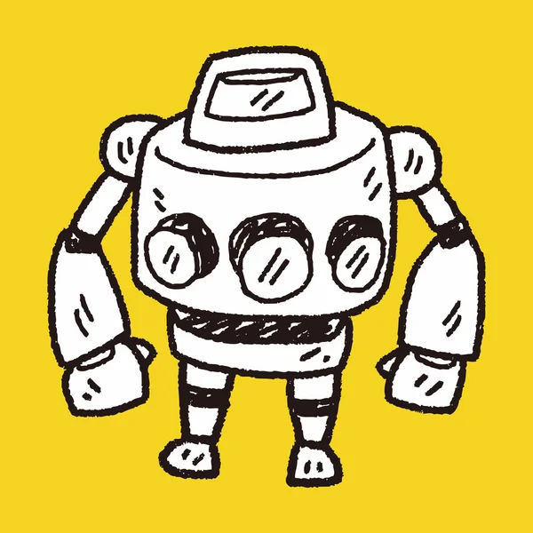 Doodle-Roboter — Stockvektor