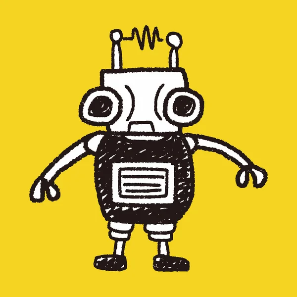 Doodle robot — Stok Vektör