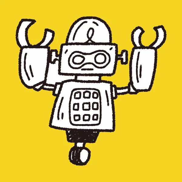 Robô Doodle — Vetor de Stock