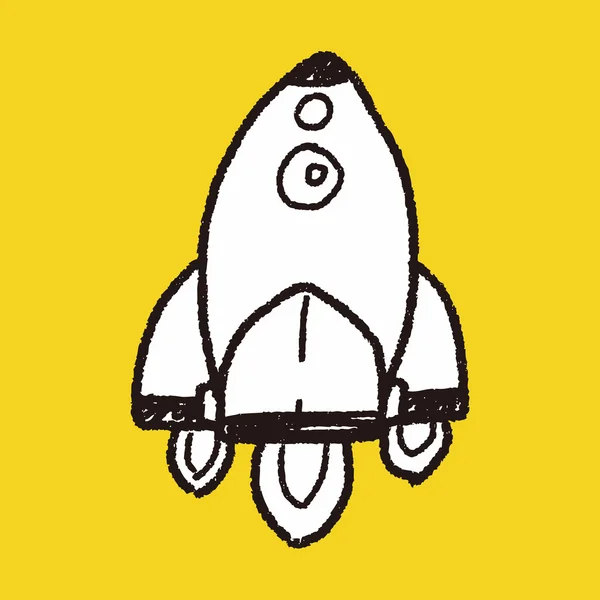 Nave espacial Doodle —  Vetores de Stock