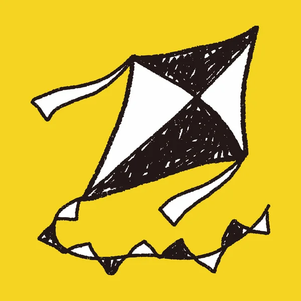 Cerf-volant Doodle — Image vectorielle