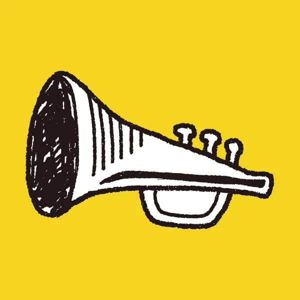 Doodle Trumpet — Stock Vector