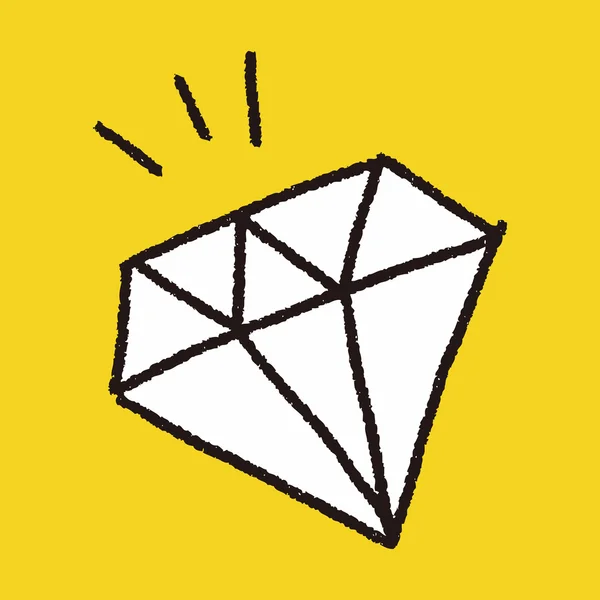 Diamante de Doodle — Archivo Imágenes Vectoriales