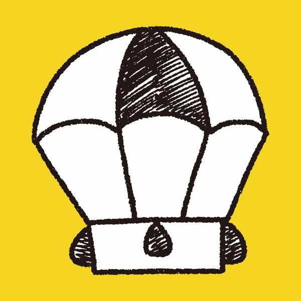 Doodle varmluftsballong — Stock vektor