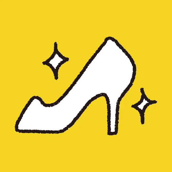 Doodle sapatos de salto alto — Vetor de Stock