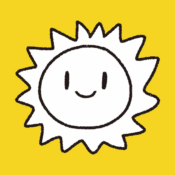 Doodle soleil — Image vectorielle