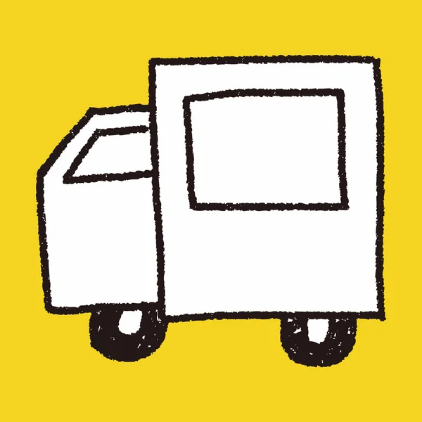 Gambar doodle truk - Stok Vektor