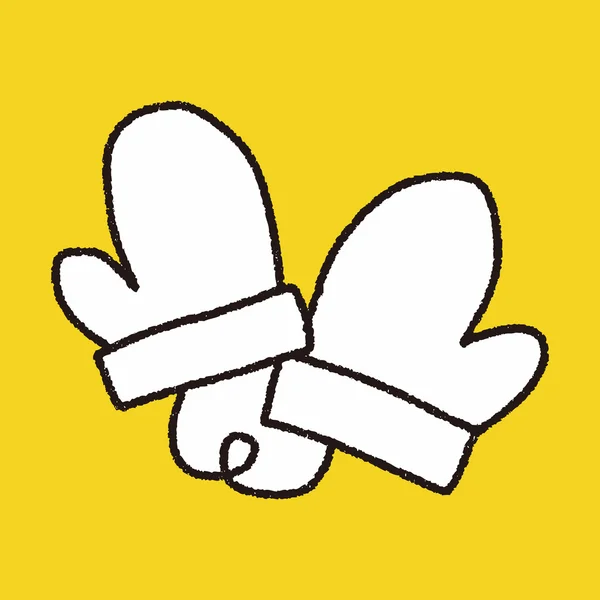 Winter gloves doodle drawing — Stock Vector © hchjjl 73198423