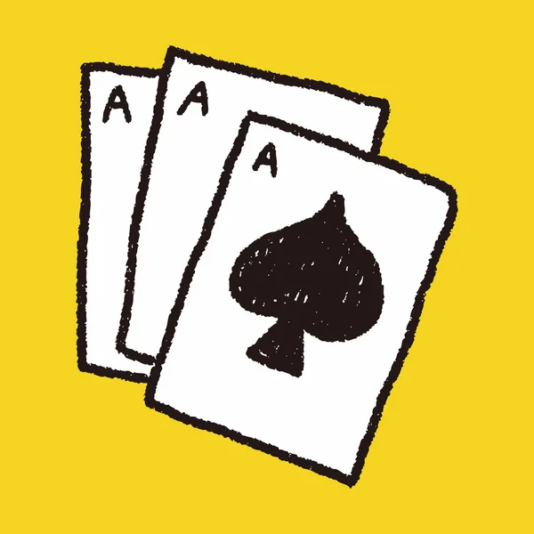 Playcard 落書き図面 — ストックベクタ