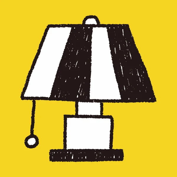 Disegno scarabocchio lampada — Vettoriale Stock