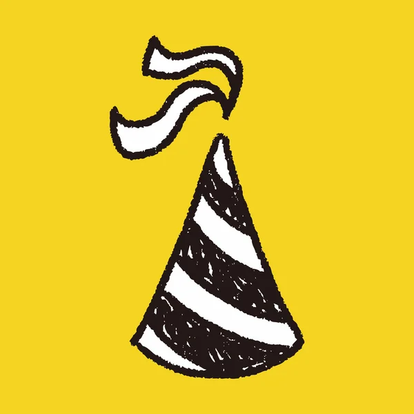 Chapeaux de fête doodle — Image vectorielle