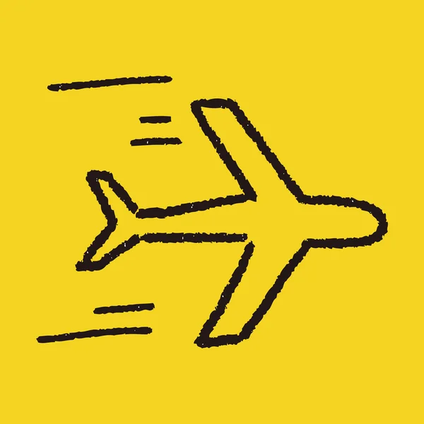 Doodle aircraft — Stock Vector