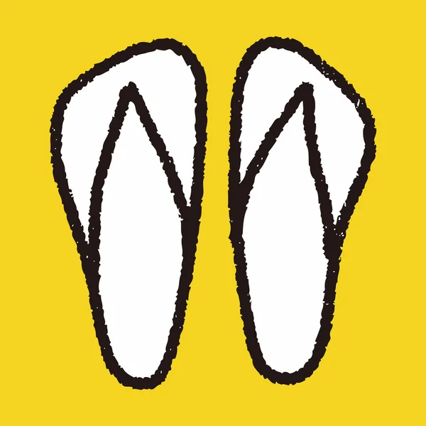 Flip flop doodle — Image vectorielle