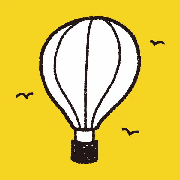 Doodle globo de aire caliente — Vector de stock
