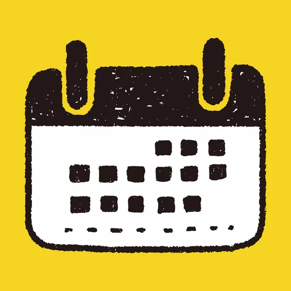 Doodle Calendar — Stock Vector