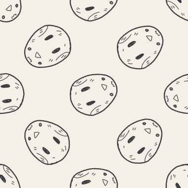 Paskalya yumurtası doodle Dikişsiz desen arka plan