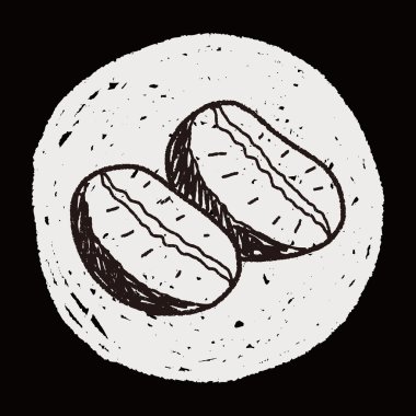 kahve çekirdeği doodle çizim