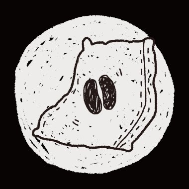 kahve çekirdeği doodle çizim