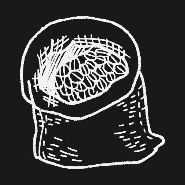 kahve çekirdeği doodle çizim