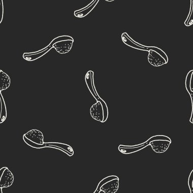 kaşık doodle Dikişsiz desen arka plan