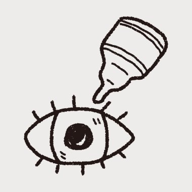 göz damla doodle