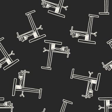 hastane yatağında doodle Dikişsiz desen arka plan