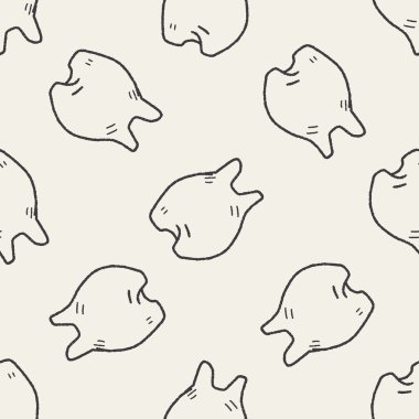 Doodle diş Dikişsiz desen arka plan