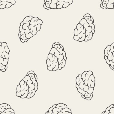 beyin doodle Dikişsiz desen arka plan