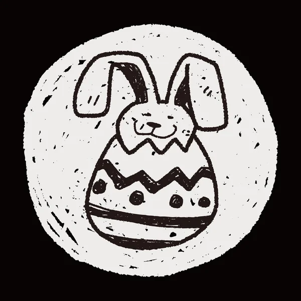Garabato de huevo de Pascua — Vector de stock