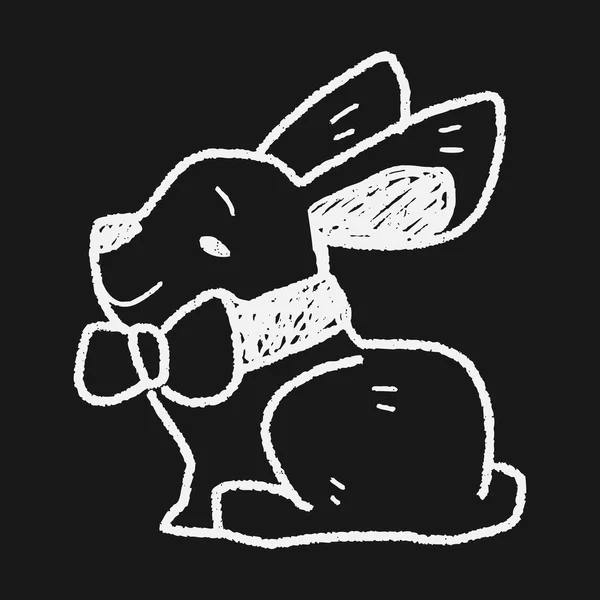 Easter bunny doodle — Stock vektor