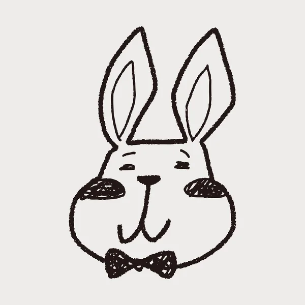 Пасхальний заєць doodle — стоковий вектор