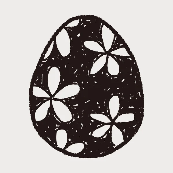 Garabato de huevo de Pascua — Vector de stock