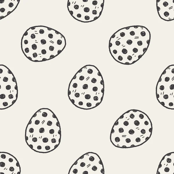 Velikonoční vajíčko doodle vzor bezešvé pozadí — Stockový vektor