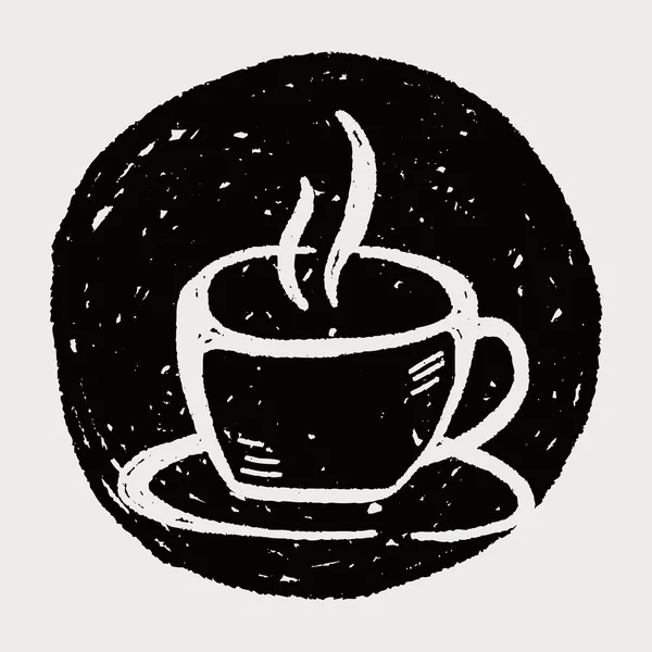 Kaffeebecher-Doodle — Stockvektor